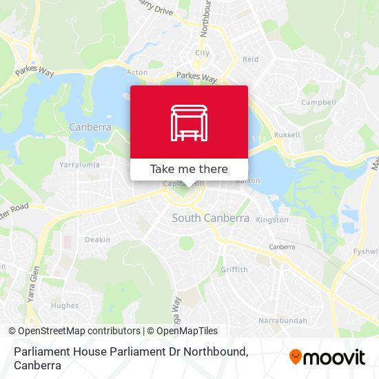 Parliament House Parliament Dr Northbound map