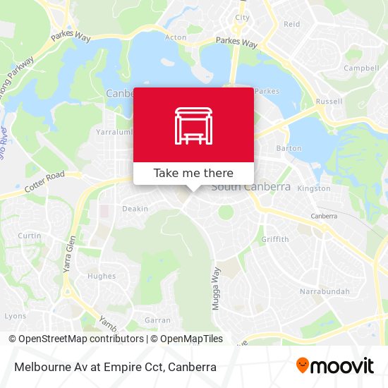 Mapa Melbourne Av at Empire Cct