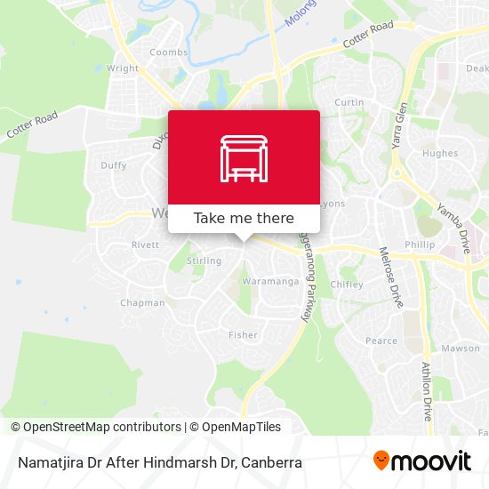 Namatjira Dr After Hindmarsh Dr map