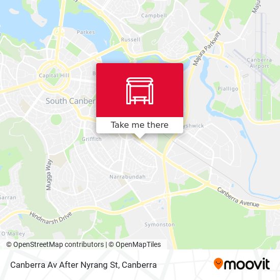 Mapa Canberra Av After Nyrang St