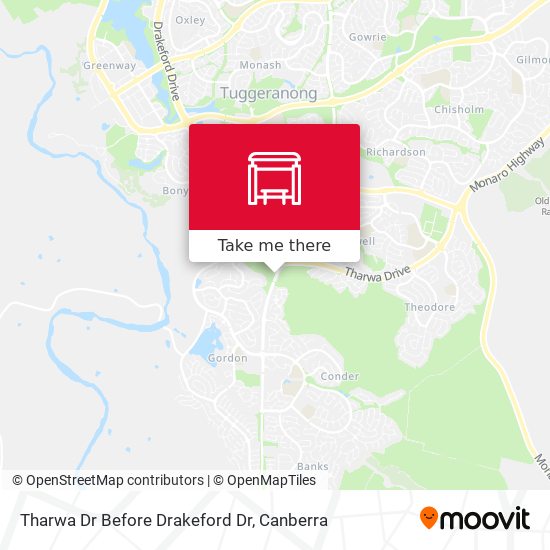 Tharwa Dr Before Drakeford Dr map