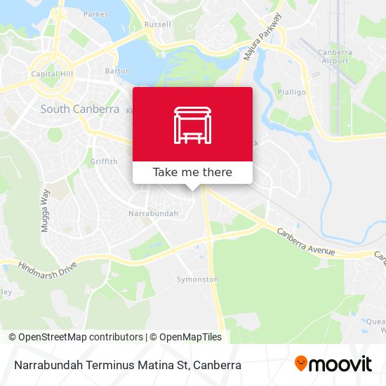 Mapa Narrabundah Terminus Matina St