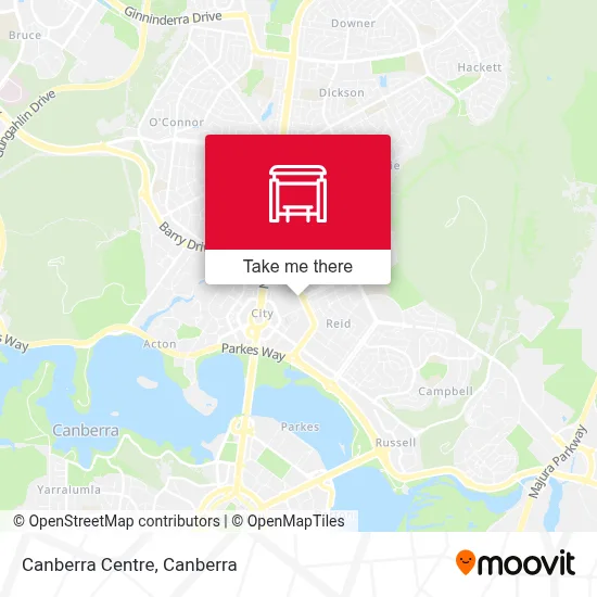 Mapa Canberra Centre