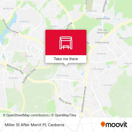 Mapa Miller St After Merrit Pl