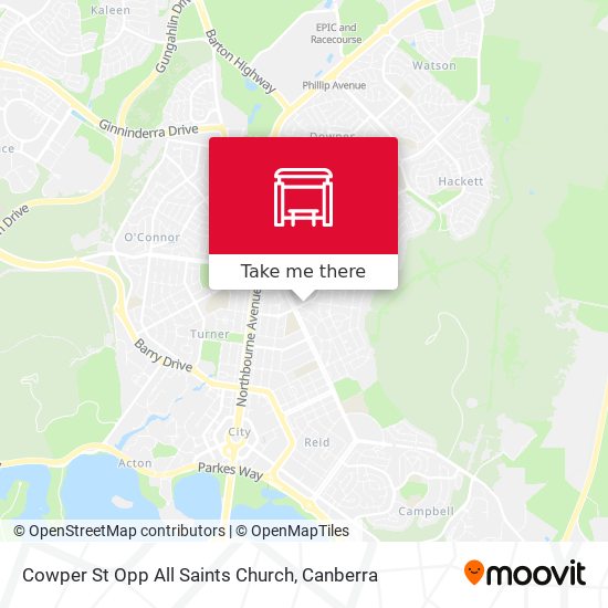 Cowper St Opp All Saints Church map