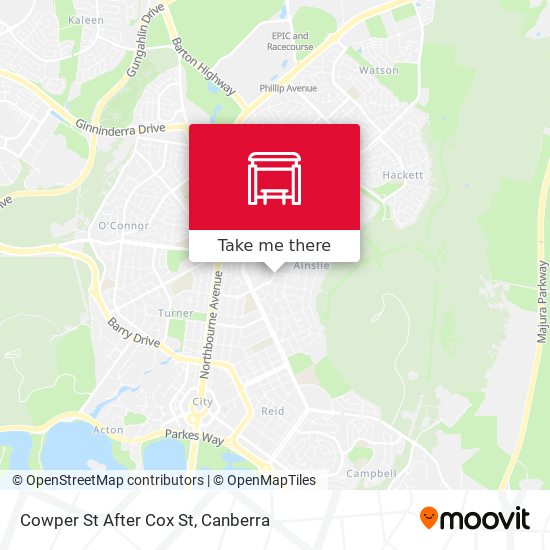 Cowper St After Cox St map