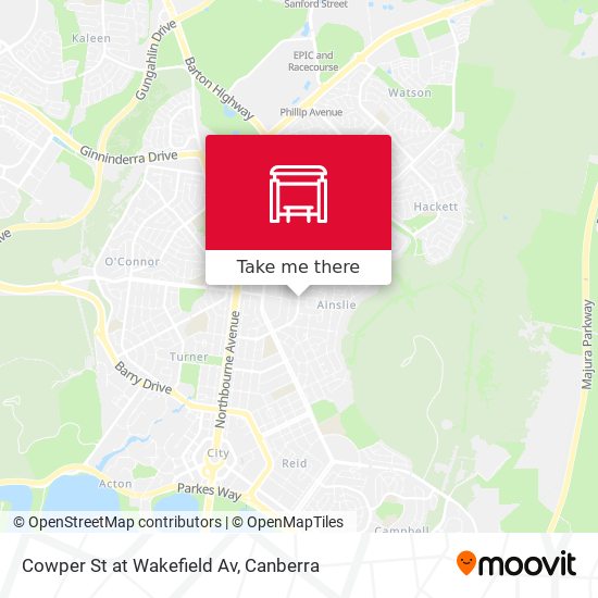 Cowper St at Wakefield Av map