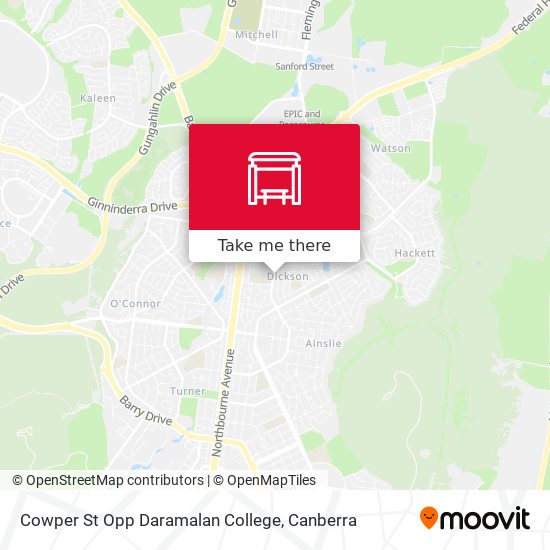 Cowper St Opp Daramalan College map
