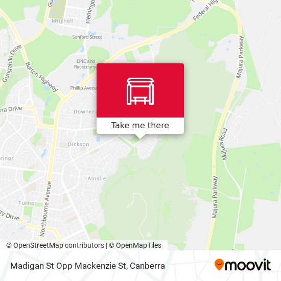 Madigan St Opp Mackenzie St map