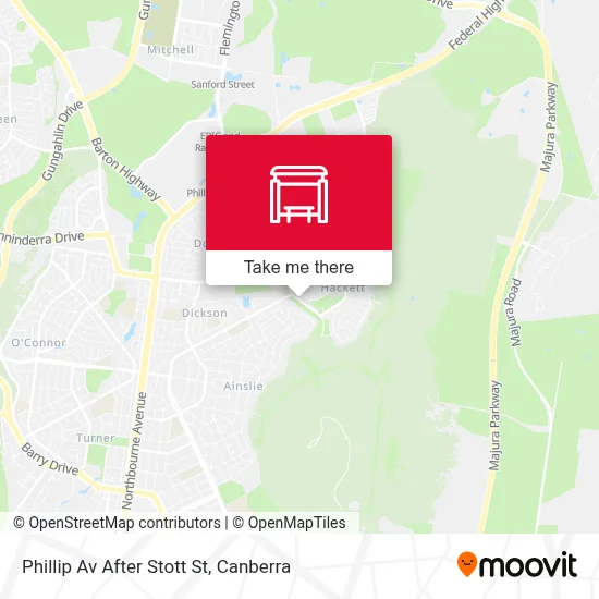 Mapa Phillip Av After Stott St