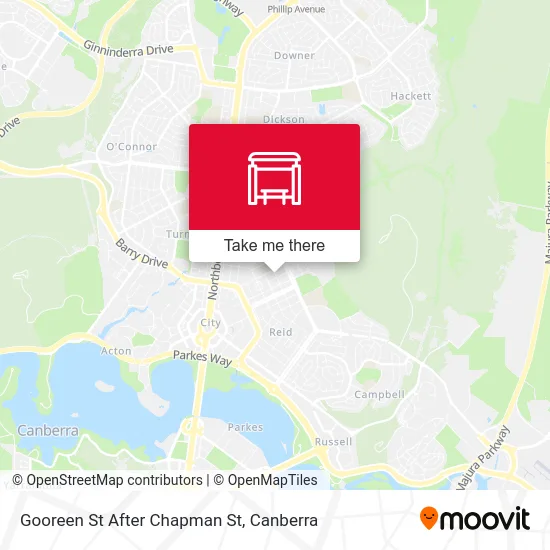 Mapa Gooreen St After Chapman St