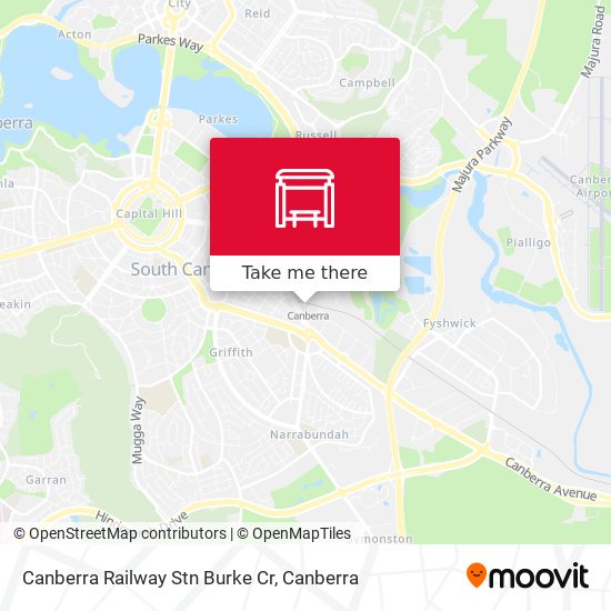 Mapa Canberra Railway Stn Burke Cr