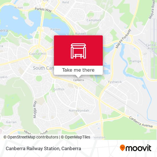 Canberra Railway Station map