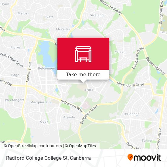 Mapa Radford College College St