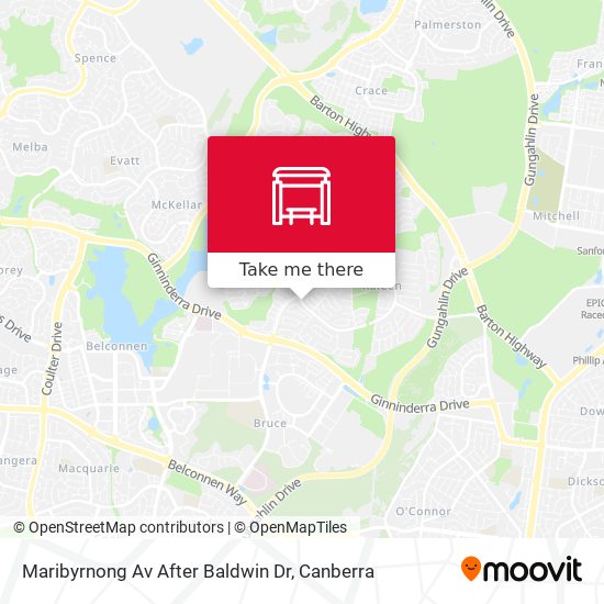 Maribyrnong Av After Baldwin Dr map