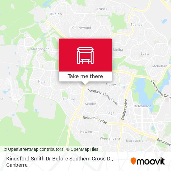 Mapa Kingsford Smith Dr Before Southern Cross Dr