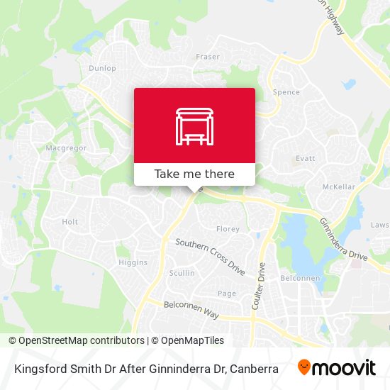 Kingsford Smith Dr After Ginninderra Dr map