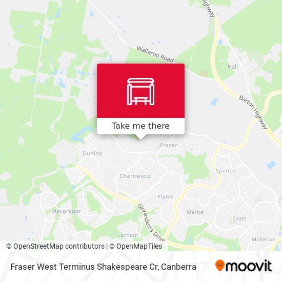 Mapa Fraser West Terminus Shakespeare Cr