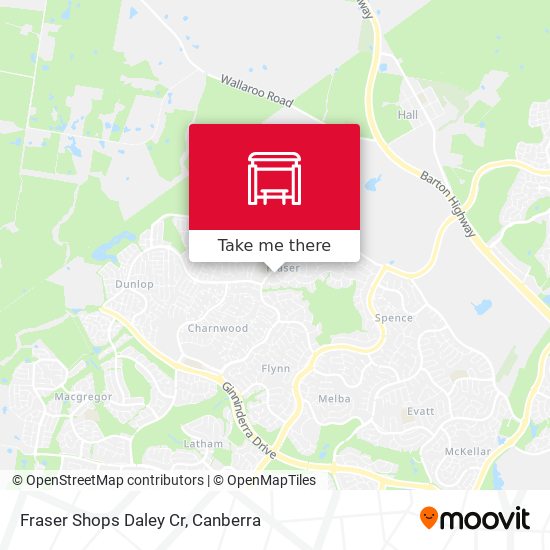 Mapa Fraser Shops Daley Cr