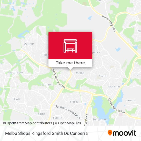 Mapa Melba Shops Kingsford Smith Dr