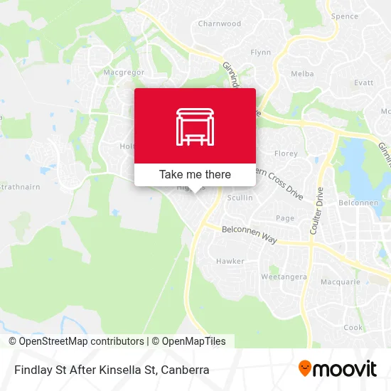 Mapa Findlay St After Kinsella St