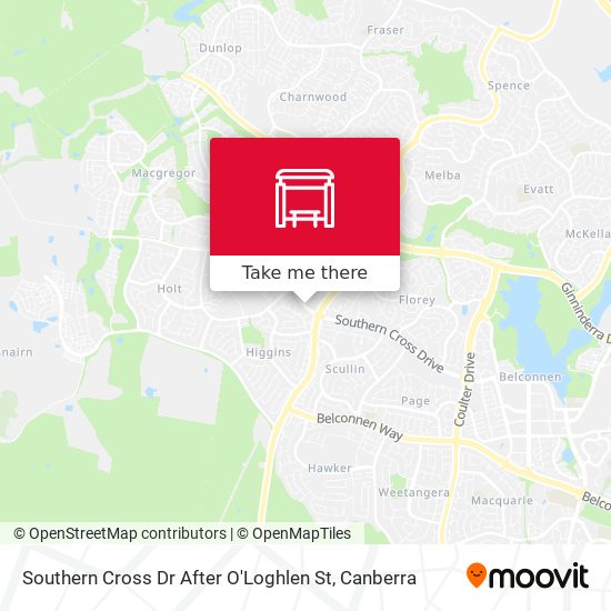 Southern Cross Dr After O'Loghlen St map