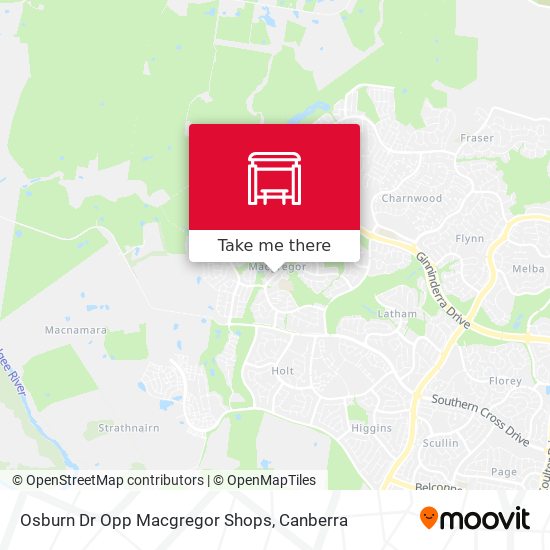 Osburn Dr Opp Macgregor Shops map
