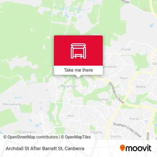 Archdall St After Barrett St map