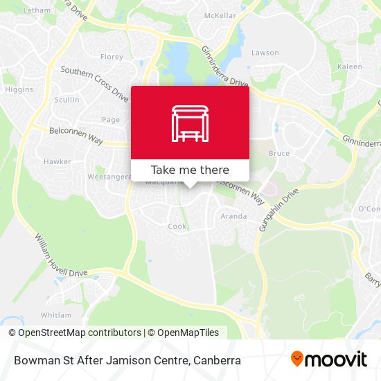 Bowman St After Jamison Centre map