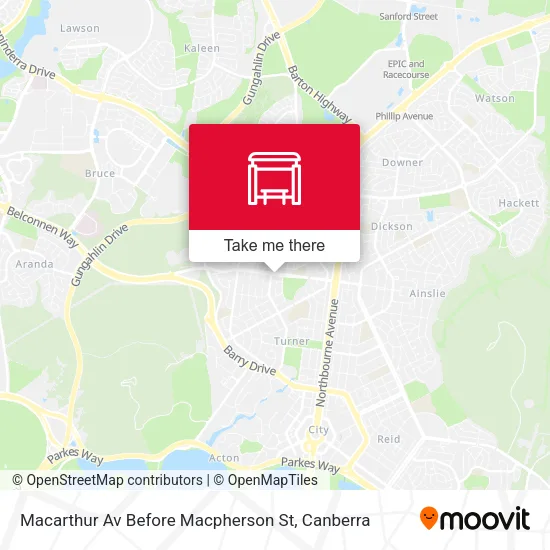Macarthur Av Before Macpherson St map