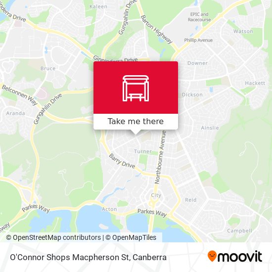 Mapa O'Connor Shops Macpherson St