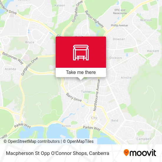 Mapa Macpherson St Opp O'Connor Shops