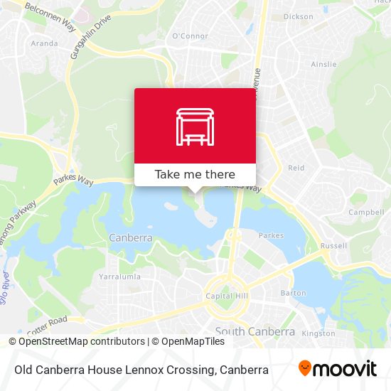 Old Canberra House Lennox Crossing map