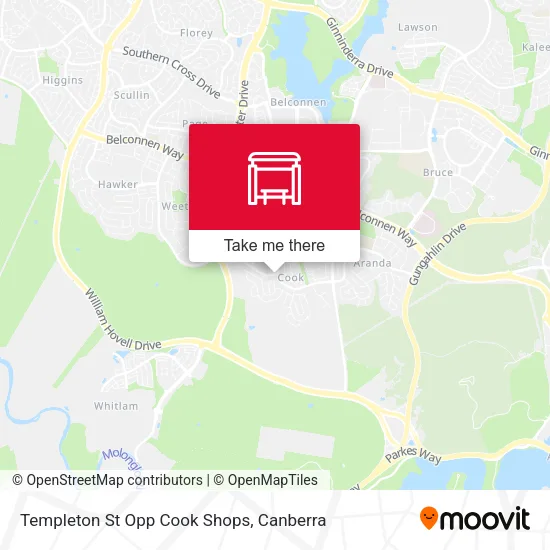 Templeton St Opp Cook Shops map
