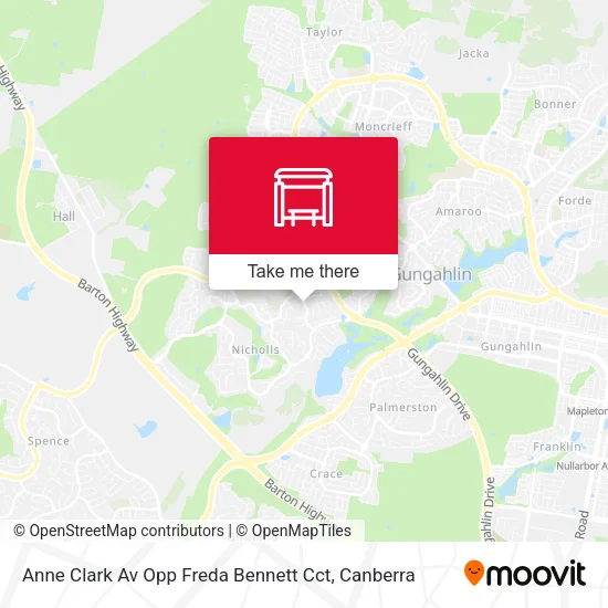 Anne Clark Av Opp Freda Bennett Cct map