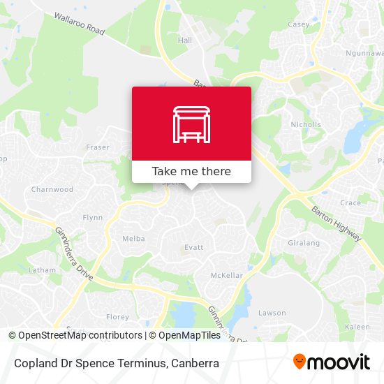 Copland Dr Spence Terminus map