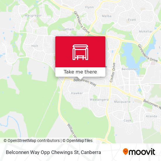 Belconnen Way Opp Chewings St map