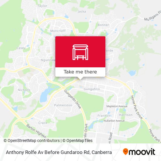 Anthony Rolfe Av Before Gundaroo Rd map