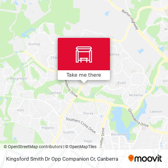 Kingsford Smith Dr Opp Companion Cr map