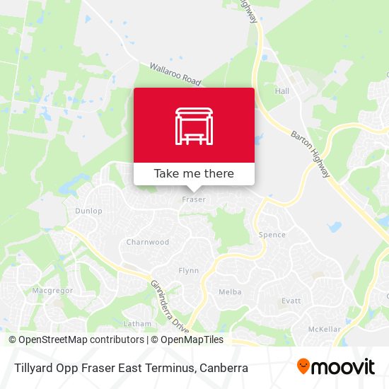 Tillyard Opp Fraser East Terminus map