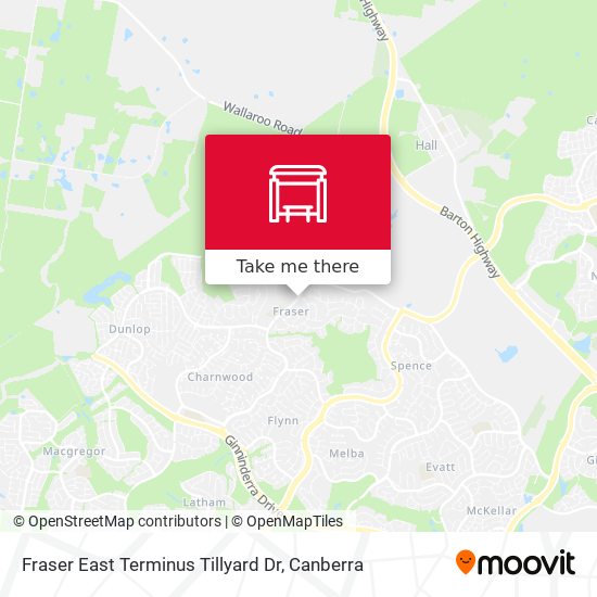 Fraser East Terminus Tillyard Dr map