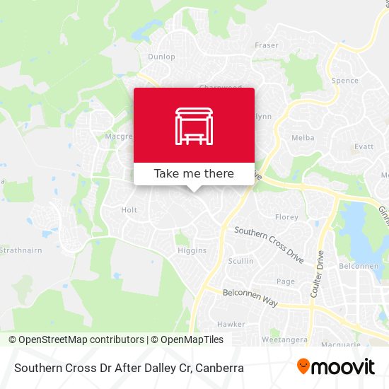 Mapa Southern Cross Dr After Dalley Cr