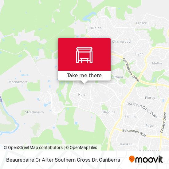 Beaurepaire Cr After Southern Cross Dr map