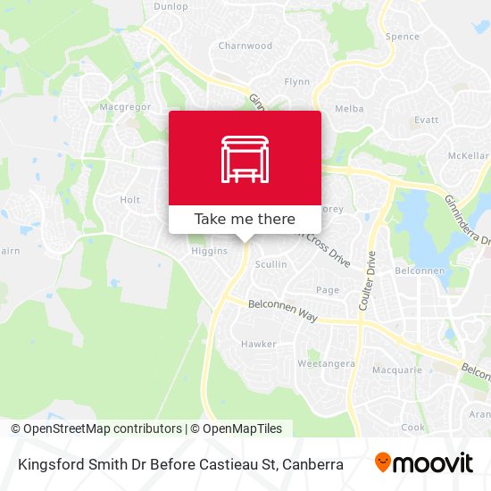 Mapa Kingsford Smith Dr Before Castieau St