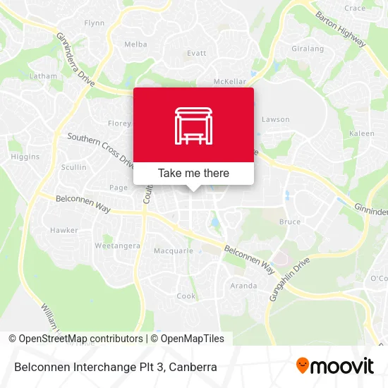 Belconnen Interchange Plt 3 map