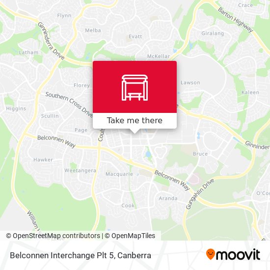 Belconnen Interchange Plt 5 map