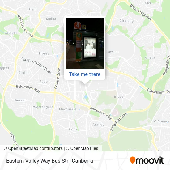 Mapa Eastern Valley Way Bus Stn