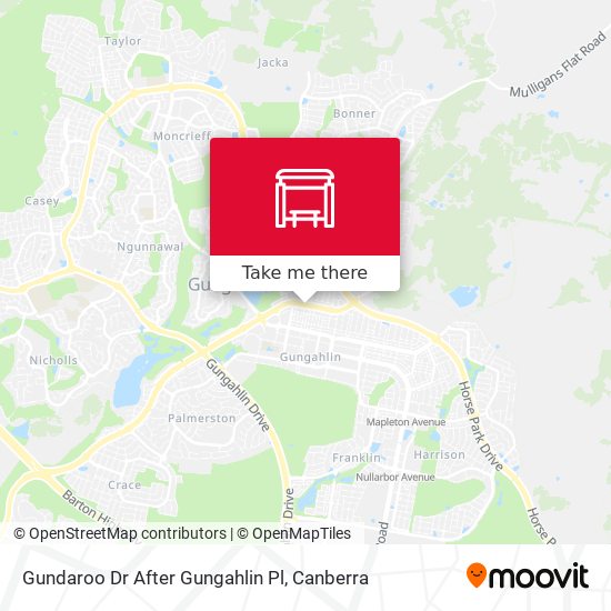 Mapa Gundaroo Dr After Gungahlin Pl