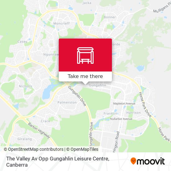 Mapa The Valley Av Opp Gungahlin Leisure Centre