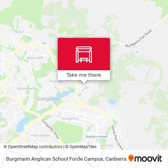 Mapa Burgmann Anglican School Forde Campus